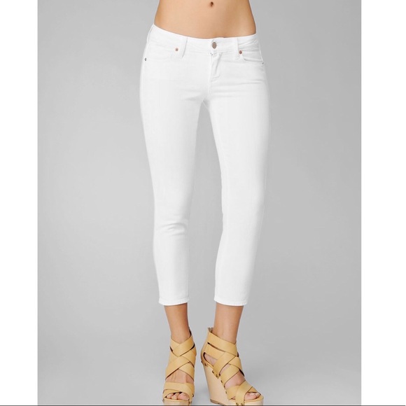 paige white cropped jeans